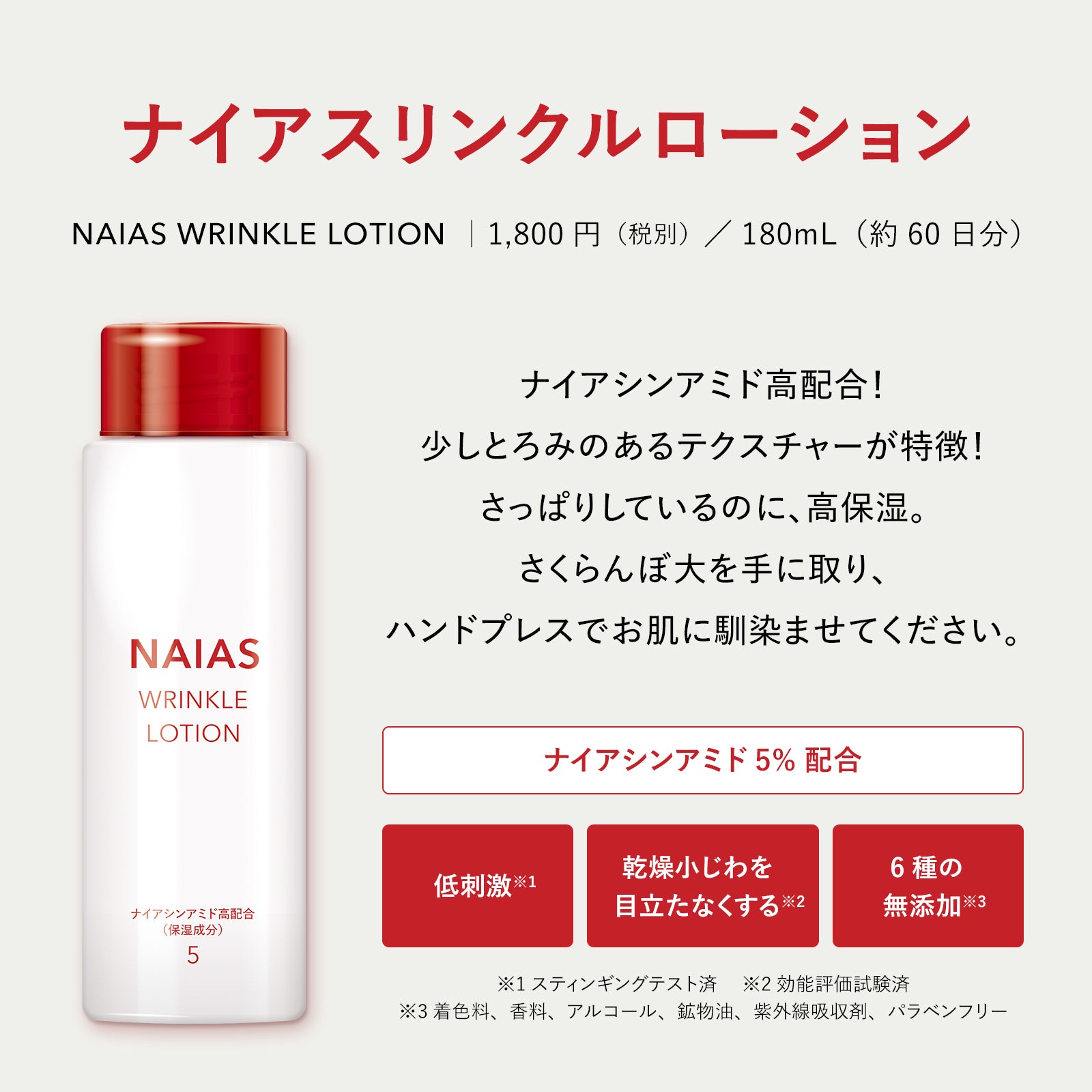 LDK受賞】NAIAS リンクルローション ナイアシンアミド5% 高濃度配合