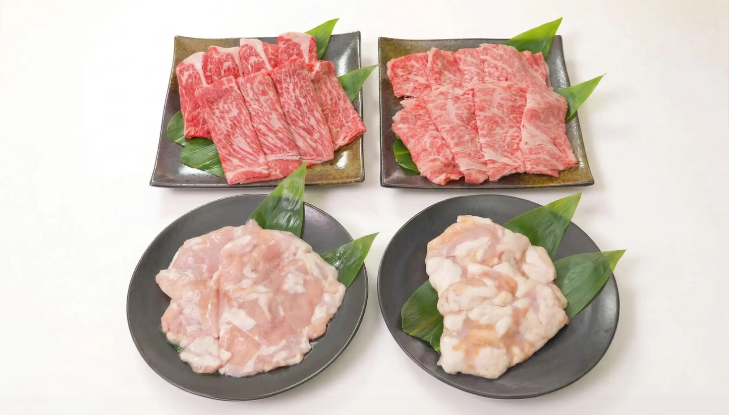 【豪華4種食べ尽くし】江田和牛 すきしゃぶ2種 ＋ 厳選ホルモン2種 贅沢フルセット